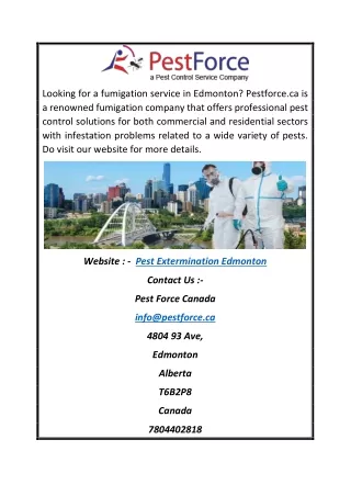 Pest Extermination Edmonton | Pestforce.ca