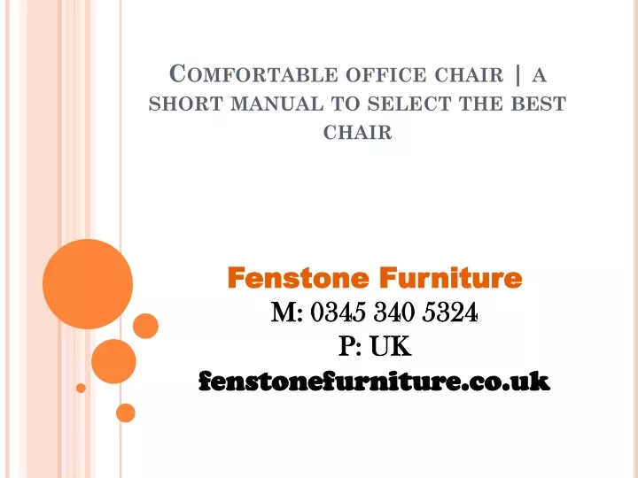 comfortable office chair a short manual to select the best chair