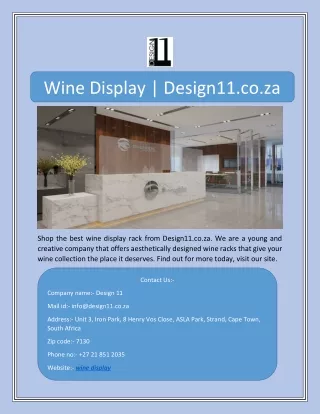 Wine Display | Design11.co.za