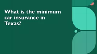 what is the minimum car insurance in texas