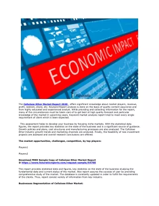 the cellulose ether market report 2020 offers