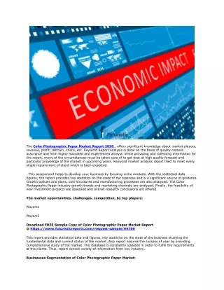 the color photographic paper market report 2020