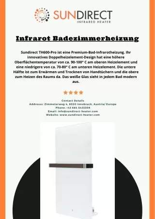 infrarot badezimmerheizung