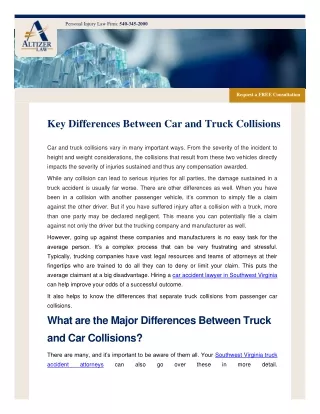 Key Differences Between Car and Truck Collisions
