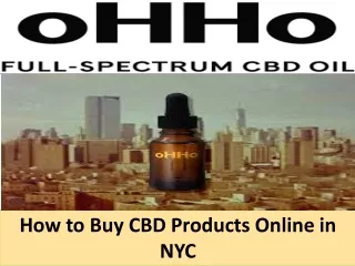 How to Buy CBD Products Online in NYC
