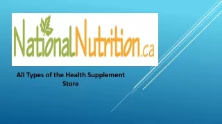 all types of the health supplement store
