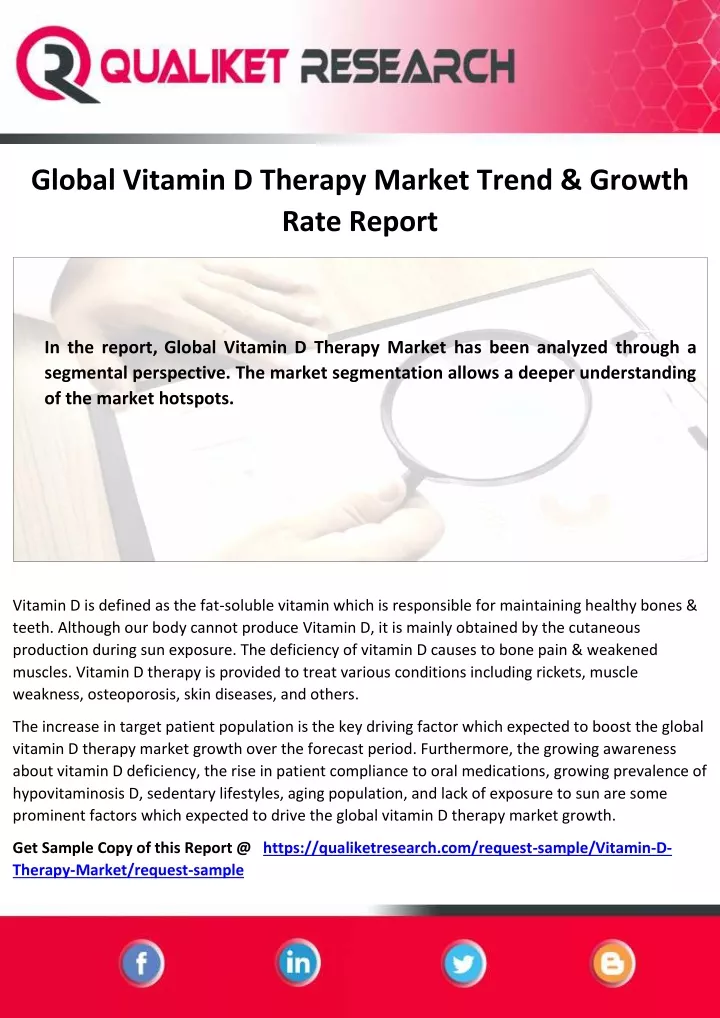 global vitamin d therapy market trend growth rate