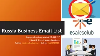 Russia Business email list