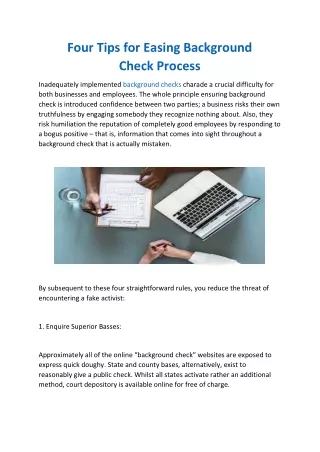 four tips for easing background check process