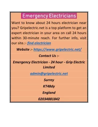 Find Electrician | Gripelectric.net