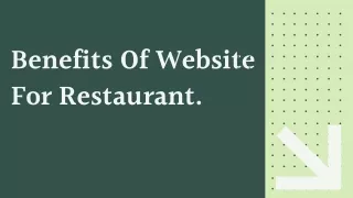 benefits of website for restaurant