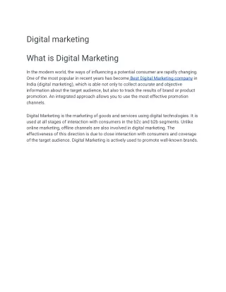 digital marketing