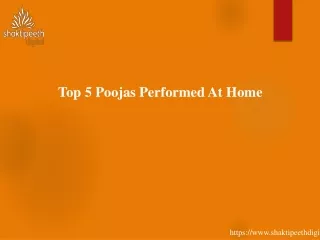 Top 5 Pujas Performed At Home