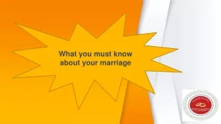 What you must know about your marriage