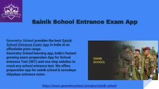 sainik school entrance exam app