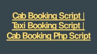 cab booking script