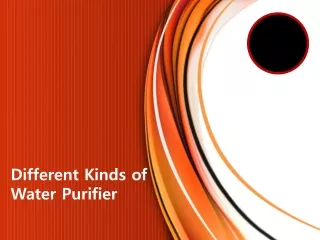 different kinds of water purifier