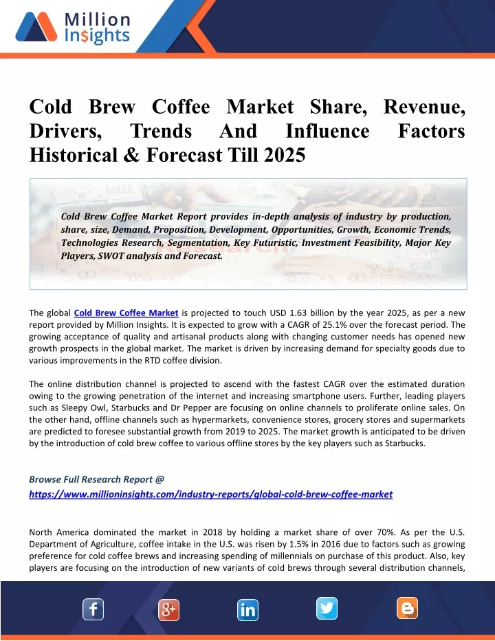 PPT - Cold Brew Coffee Market: Rising Demand, Future Scope, Market ...