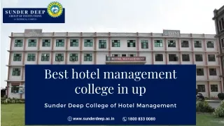 best hotel management college in up
