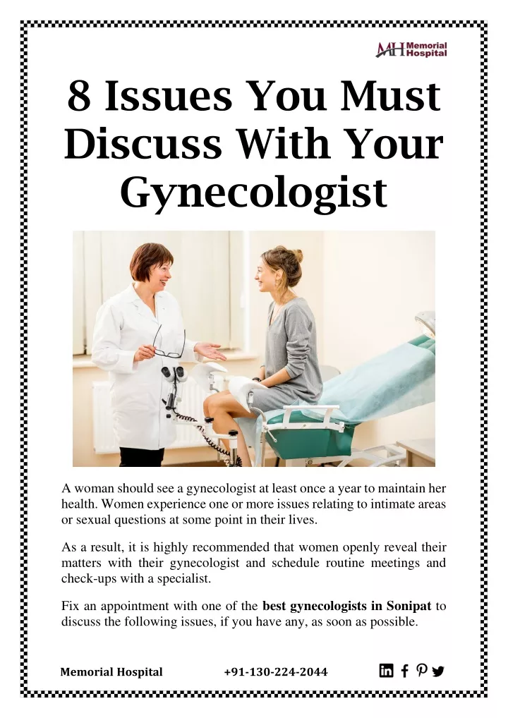8 issues you must discuss with your gynecologist