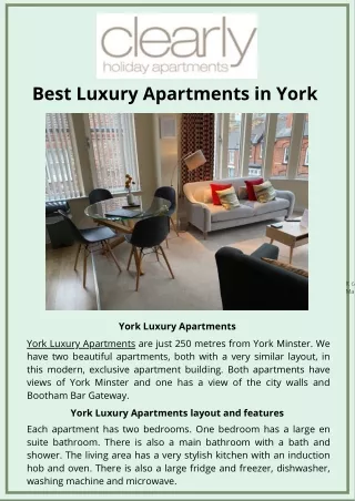 Best Luxury Apartments in York