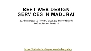 best web design services in Madurai