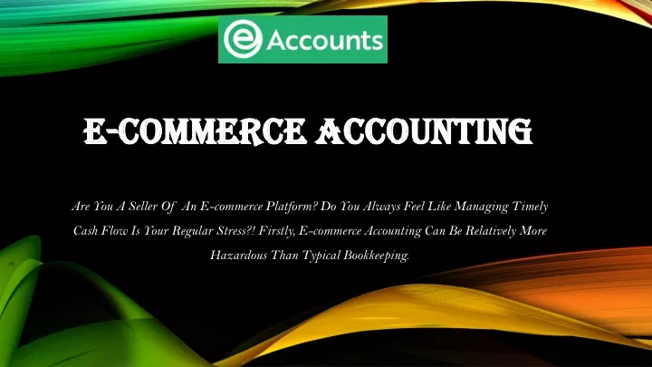e commerce accounting