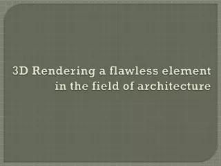 3d rendering a flawless element in the field of architecture
