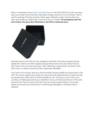 why is it important to buy custom two piece boxes