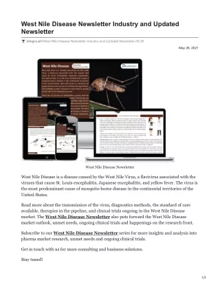 west nile disease newsletter industry and updated