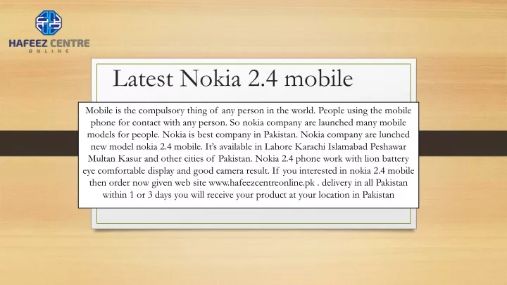 latest nokia 2 4 mobile