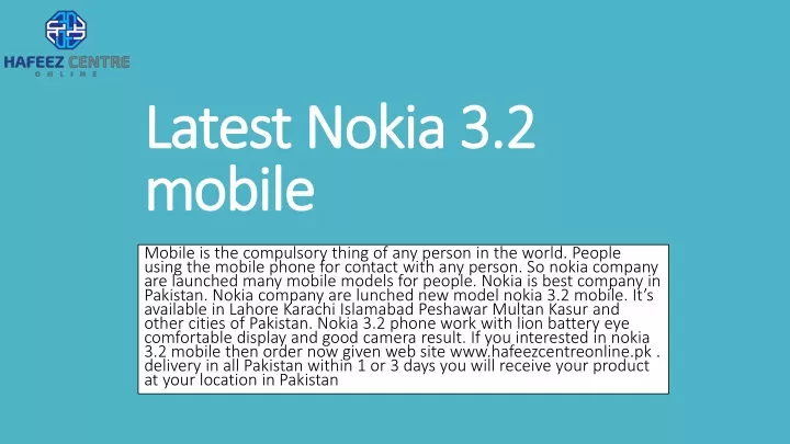 latest nokia 3 2 mobile