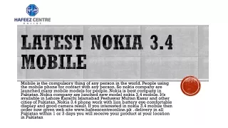 latest nokia 3 4 mobile
