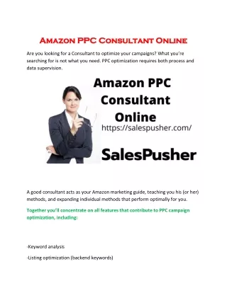 amazon ppc consultant online amazon