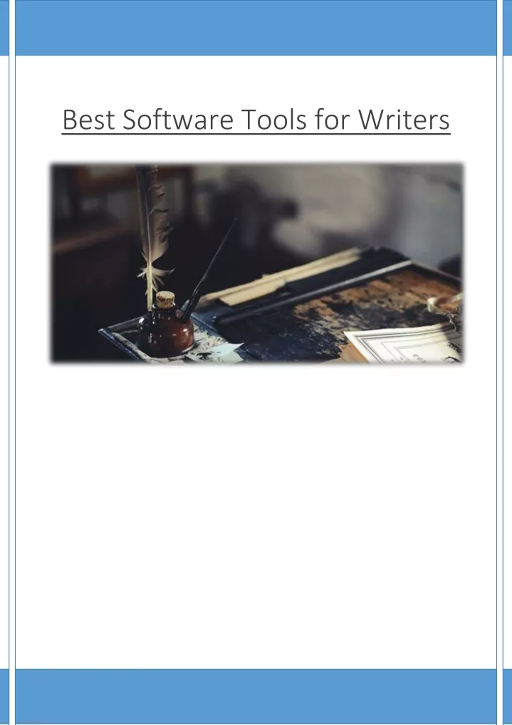 best software tools for writers
