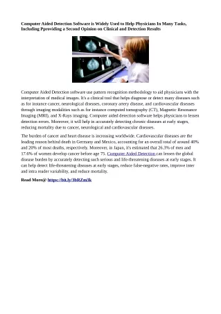 computer aided detection software is widely used