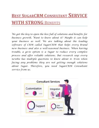 Highly Professional SugarCRM Consultant