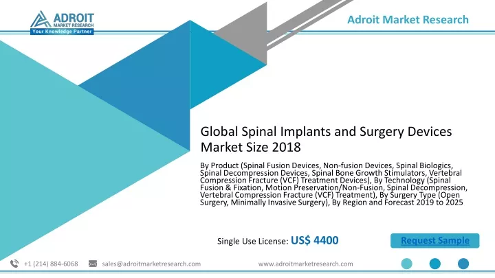global spinal implants and surgery devices market size 2018