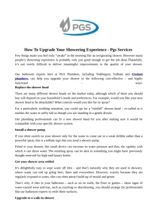 how to upgrade your showering experience