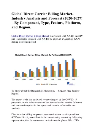 global direct carrier billing market industry