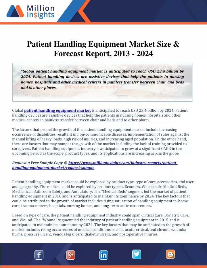 patient handling equipment market size forecast