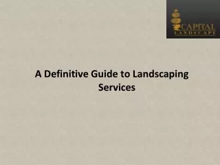 a definitive guide to landscaping services
