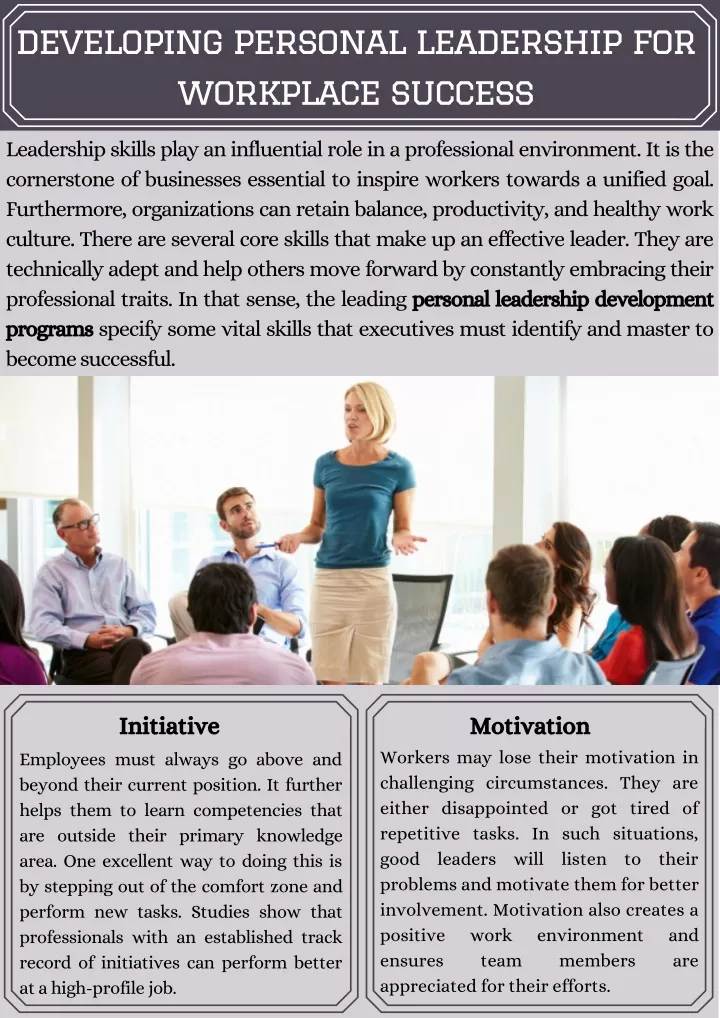 developing personal leadership for workplace