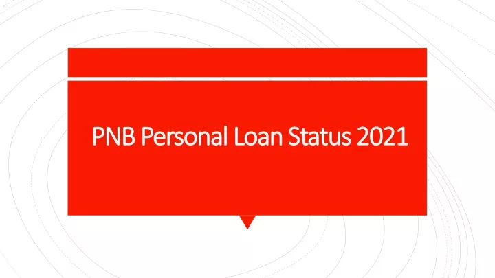 pnb personal loan status 2021