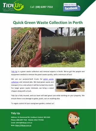 Quick Green Waste Collection in Perth