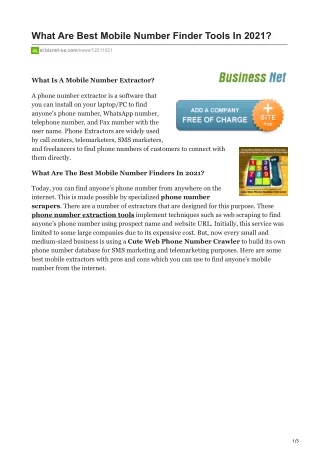 what are best mobile number finder tools in 2021