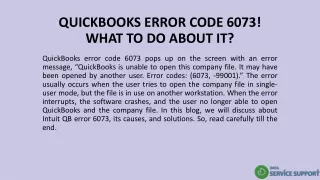 quickbooks error code 6073 what to do about it