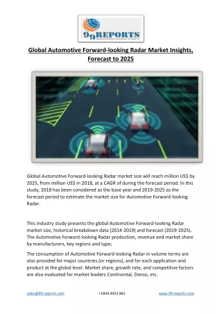 Global Automotive Forward-looking Radar Market Insights, Forecast to 2025