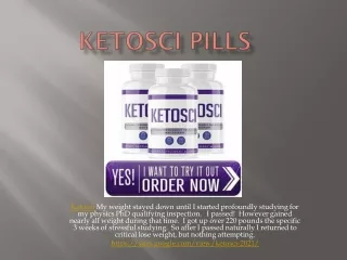 Ketosci Pills