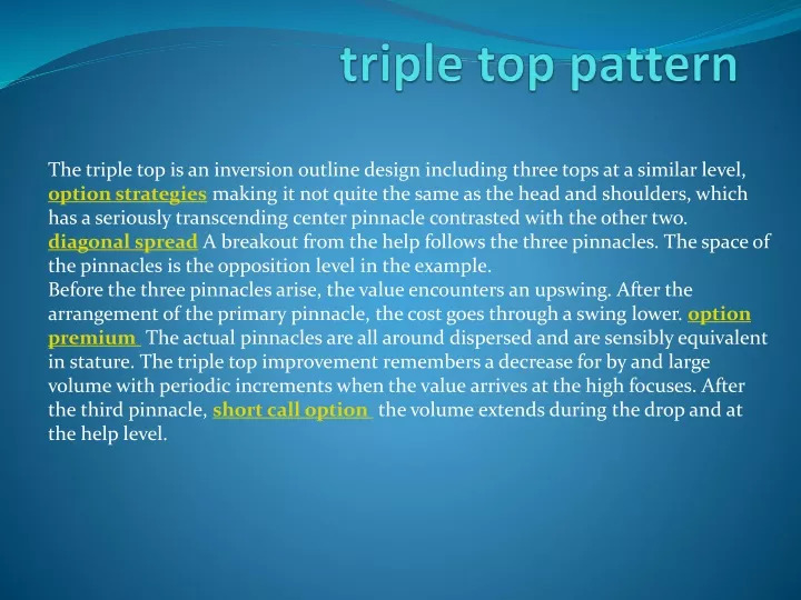 triple top pattern